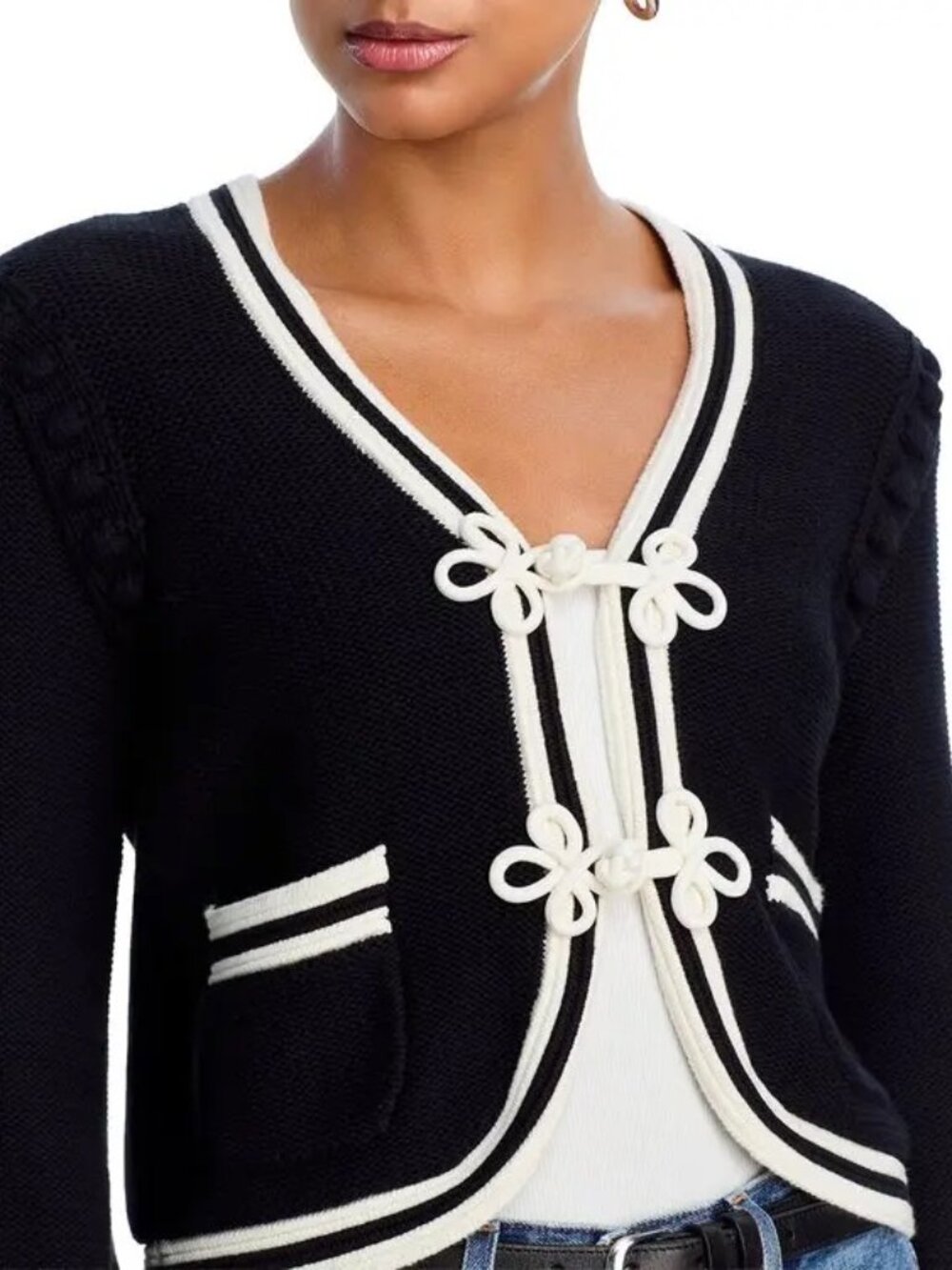 L'AGENCE Kaito Trimmed Cardigan